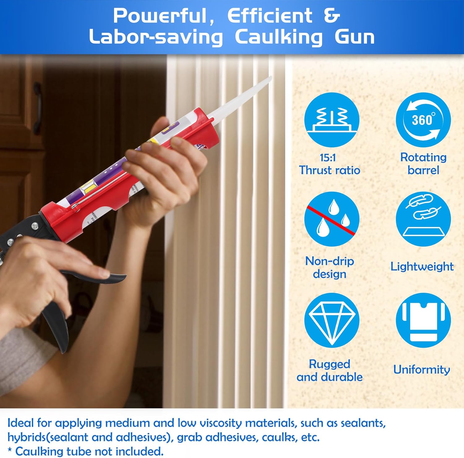 Detalle 2 de iLitLuk Pistola para calafateo 15:1 300 ml