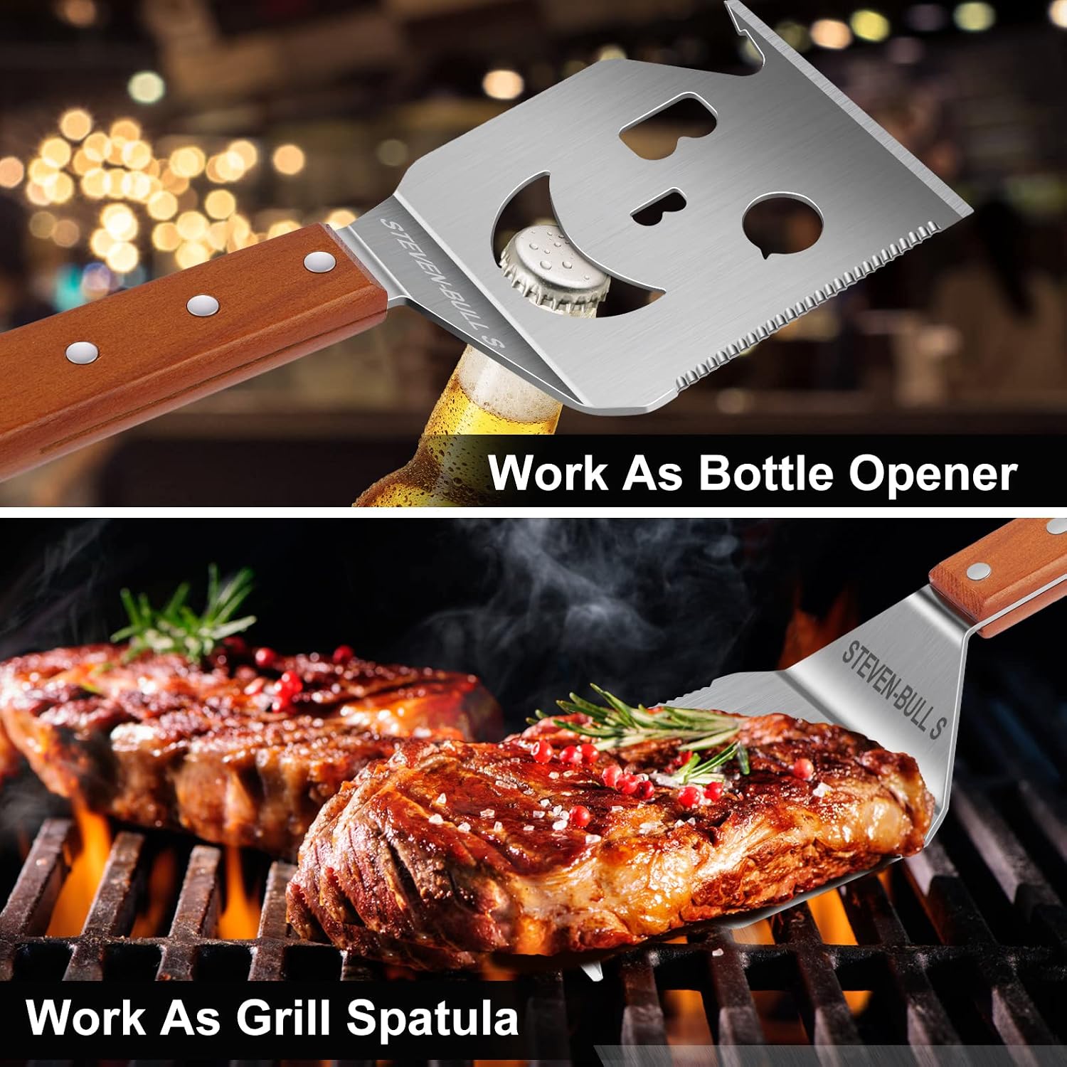 Detalle de 7 in 1 Multifunction BBQ Tool set for grilling 🍖