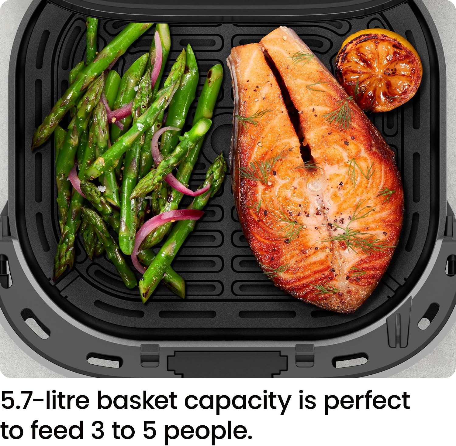Detalle de Chefman 5.7L Compact Air Fryer – Hi-Fry Technology, Touch Controls & Easy-View Window