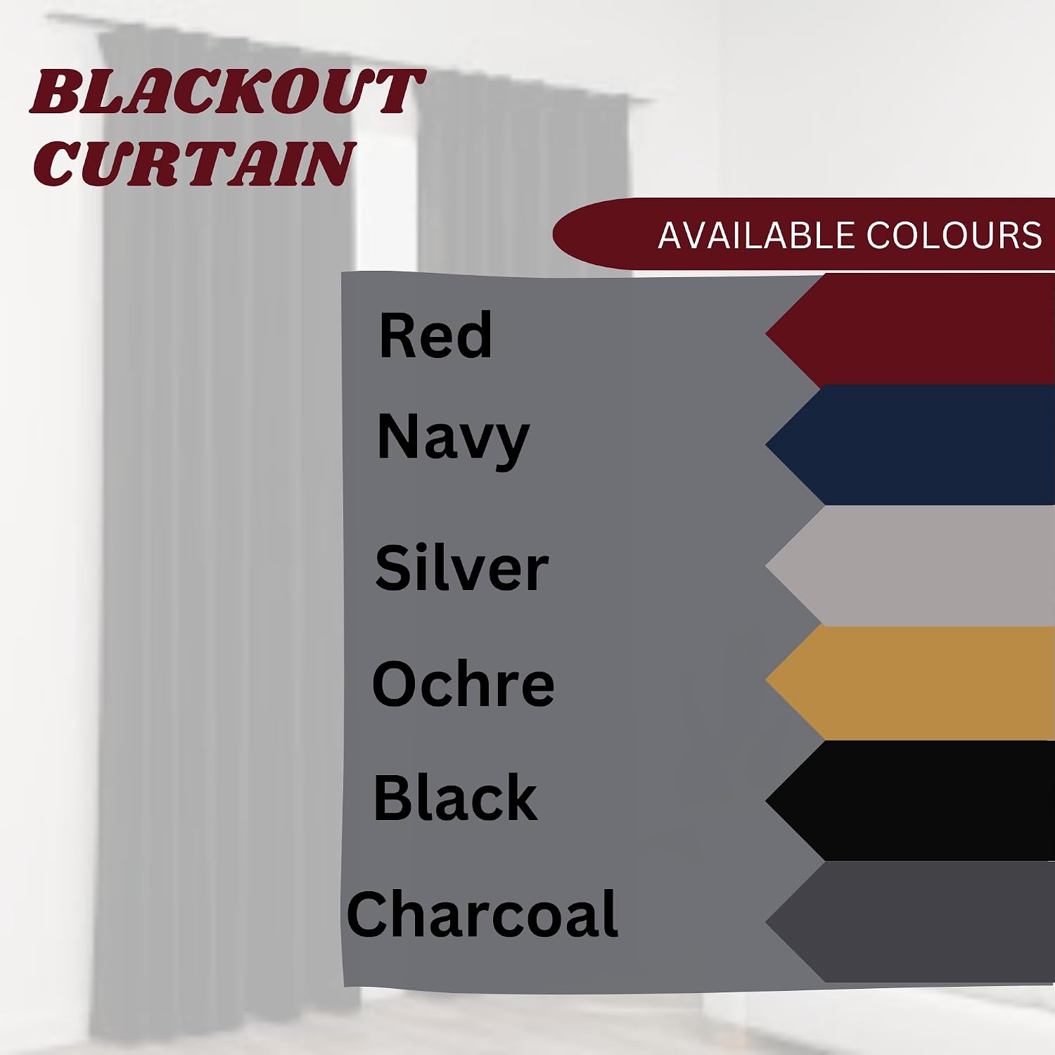 Detalle de Home In Style 4U Thermal Insulated Blackout Curtains (Silver Grey) – 90" width x 54" drop, 2 panels