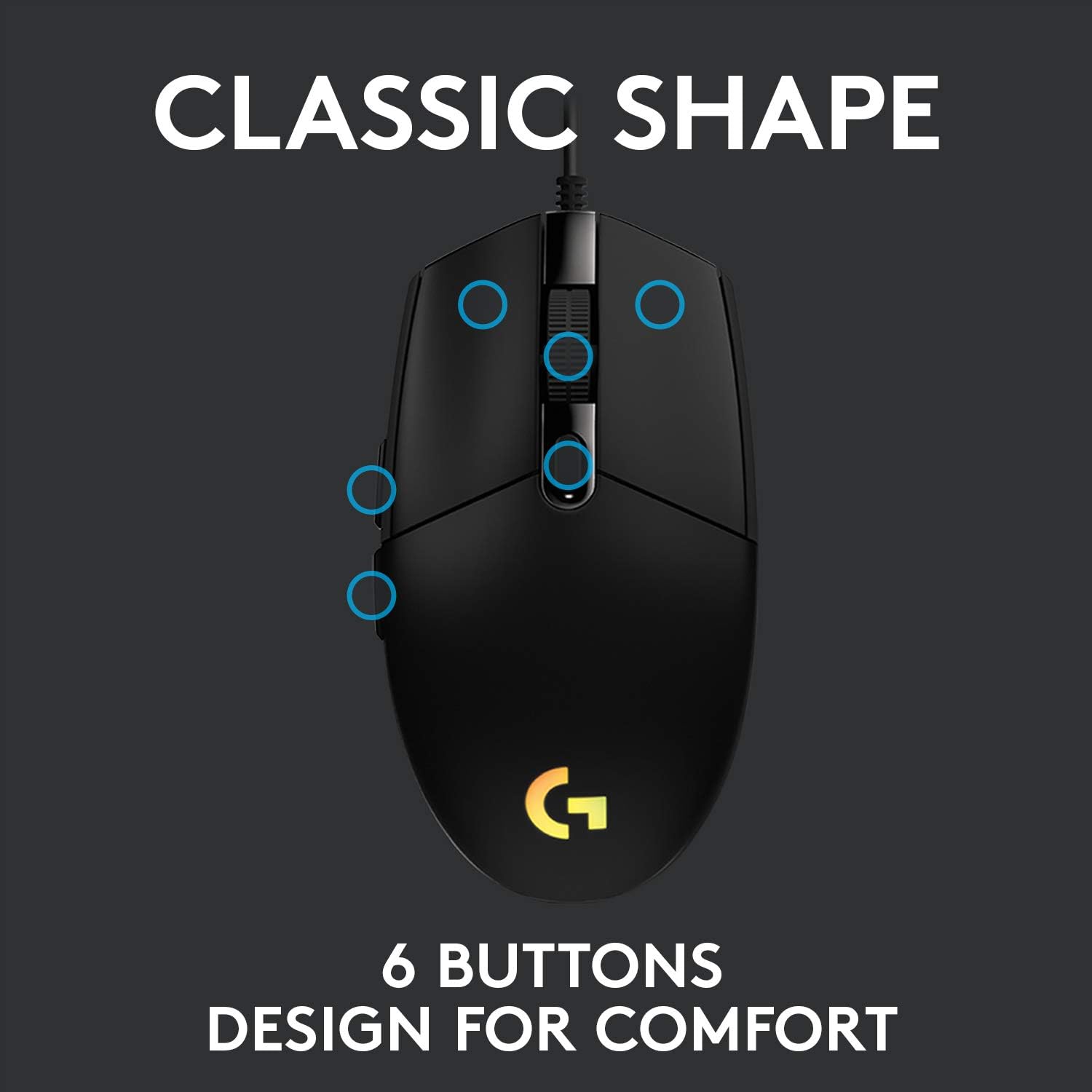 Thumbnail 5 de Logitech G213 Prodigy Keyboard with G203 LIGHTSYNC Mouse – UK QWERTY, Black