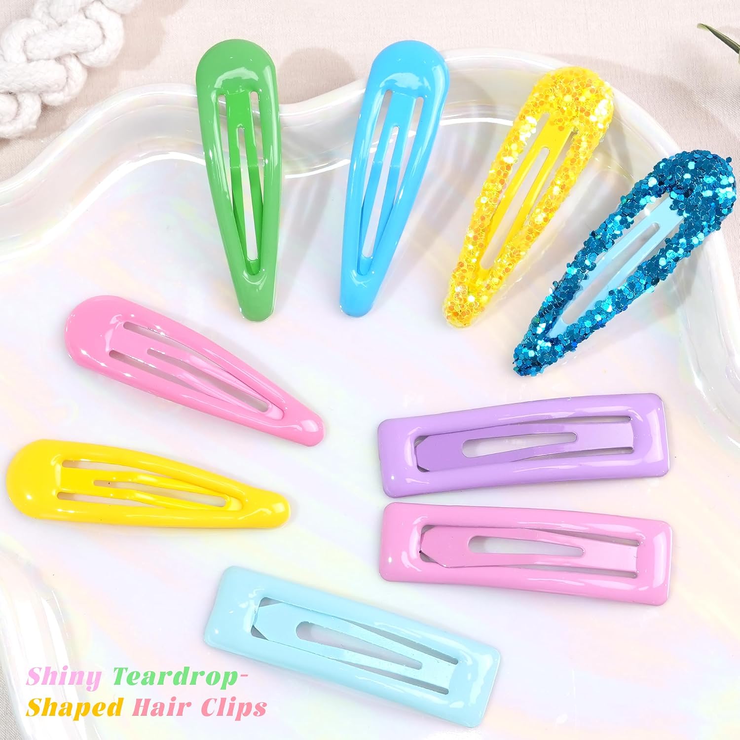 Detalle de CÉLLOT 2-Inch Metal Snap Hair Clips, 96-Piece Set in 24 Colors