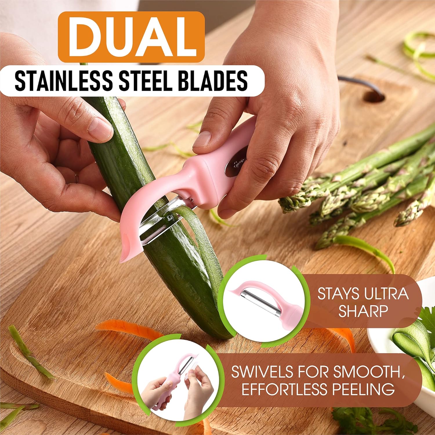 Thumbnail 1 de Spring Chef Premium Swivel Vegetable Peeler 1 pc 🥄