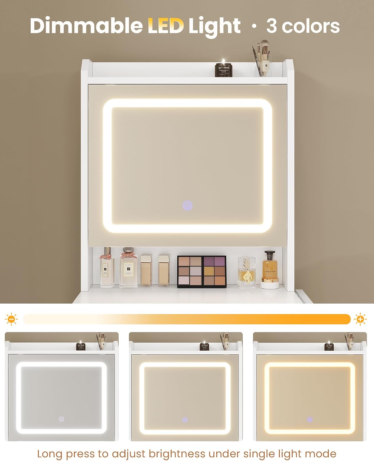 Detalle de KIMENICH Toeletta con luci LED 50x133 cm 🪞