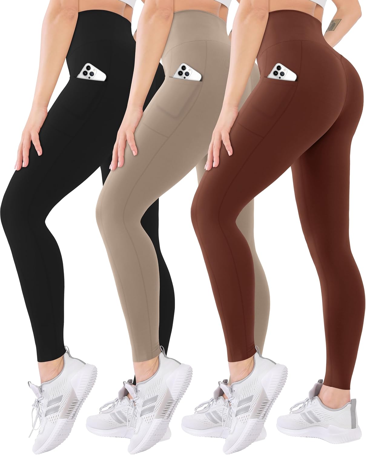 Detalle de High Waisted Leggings 3-Pack Tummy Control