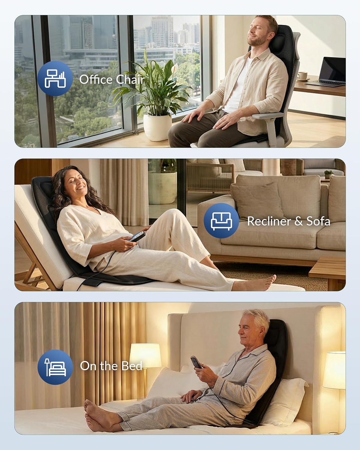 Thumbnail 5 de COMFIER Back Massager Seat Cushion 10-motor