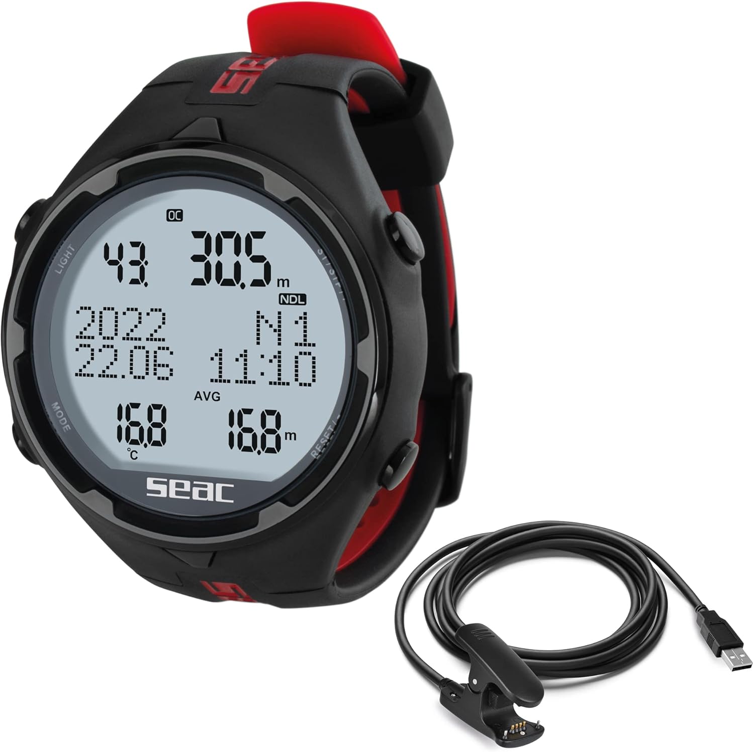 Thumbnail 5 de Seac Action computer subacqueo per immersioni e freediving con Dive Log e allarmi di sicurezza