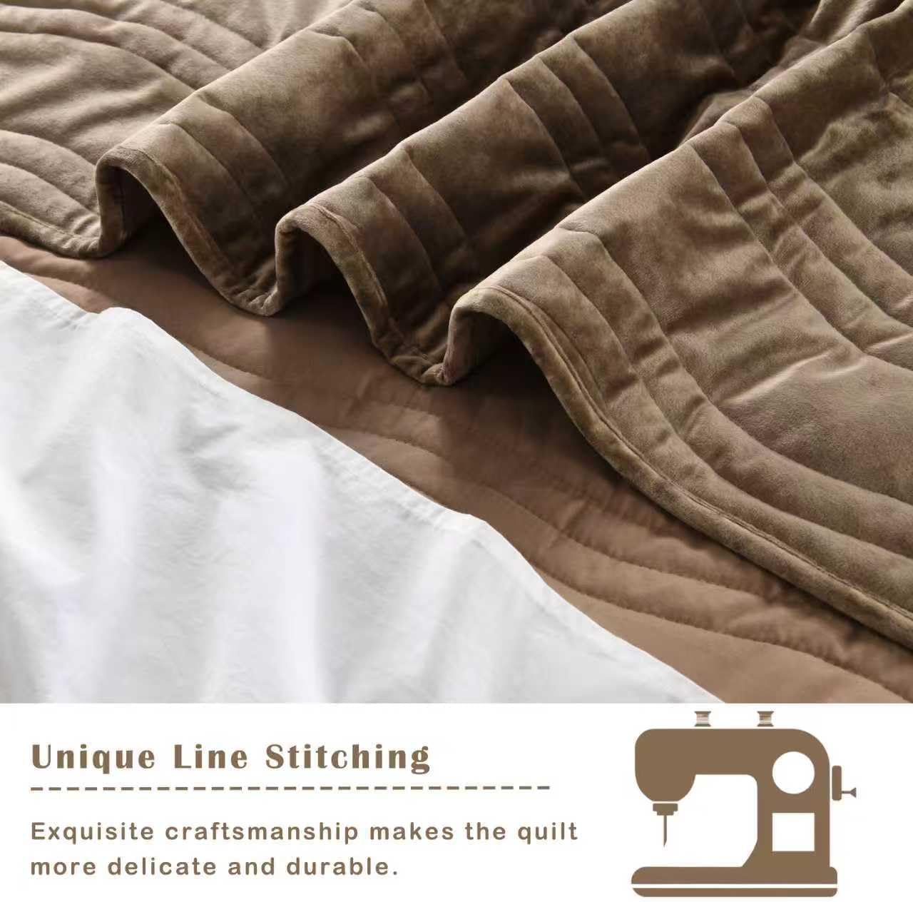 Detalle 2 de AJOCCI Velvet Quilt Set, King Size