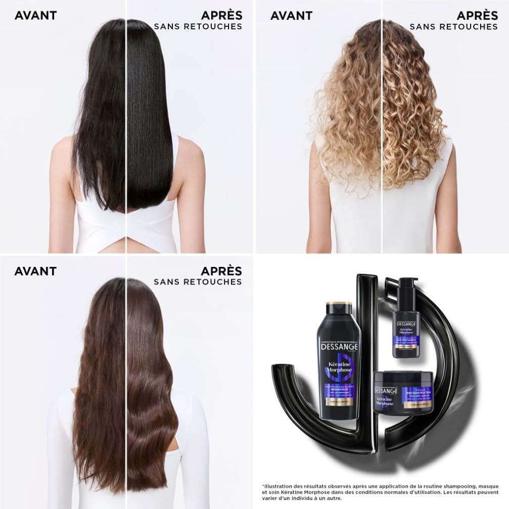 Detalle de DESSANGE Masque Cheveux Reconstructeur Kératine Morphose – 280 ml