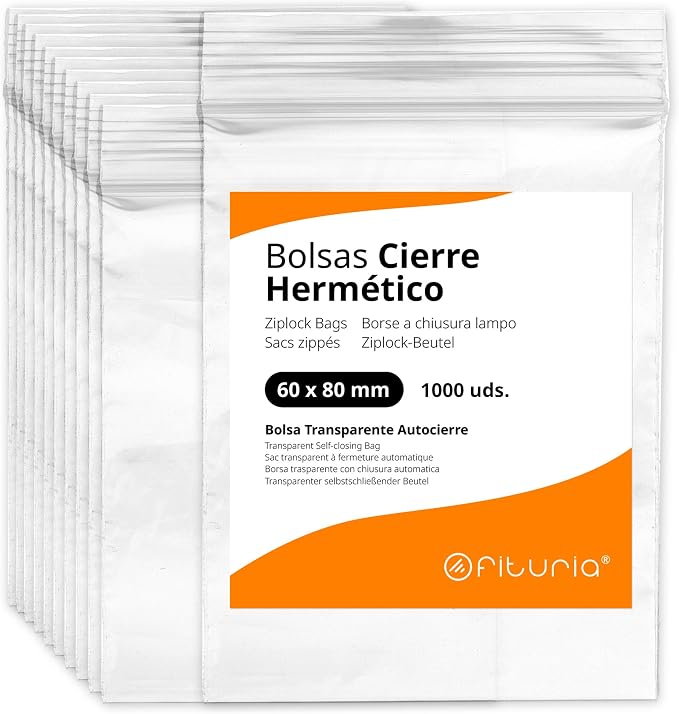 Imagen de Ofituria Bolsas Herméticas Transparentes 60x80mm 🧊 (1000) en OfertitasTOP