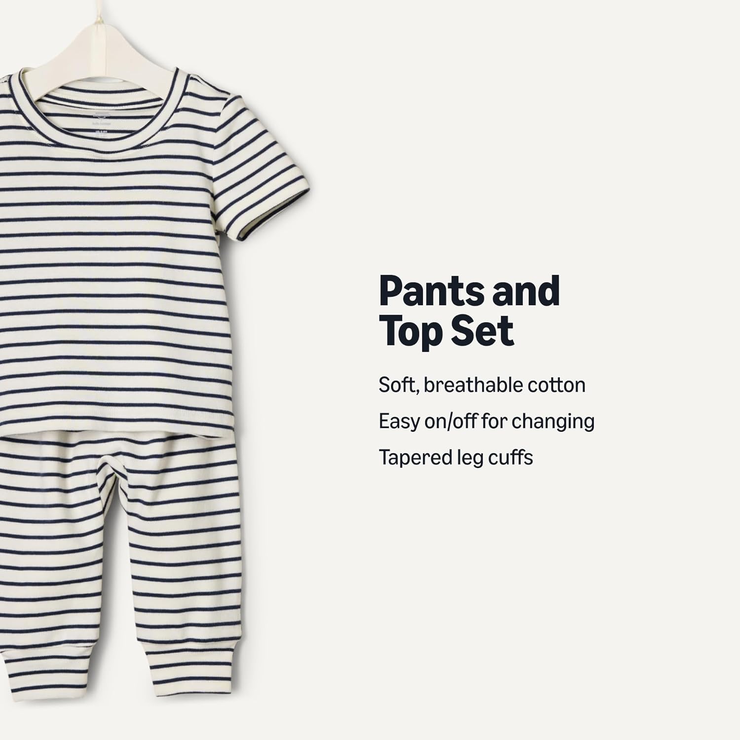 Detalle de Amazon Essentials x Sofia Grainge Unisex Toddlers & Babies Cotton Knit Short Sleeve Shirt & Pants Set