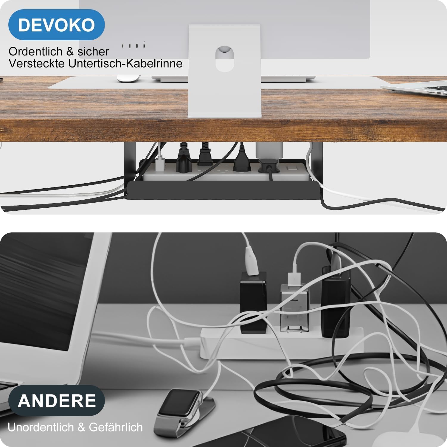 Thumbnail 6 de Devoko Höhenverstellbarer Schreibtisch 160x80 cm