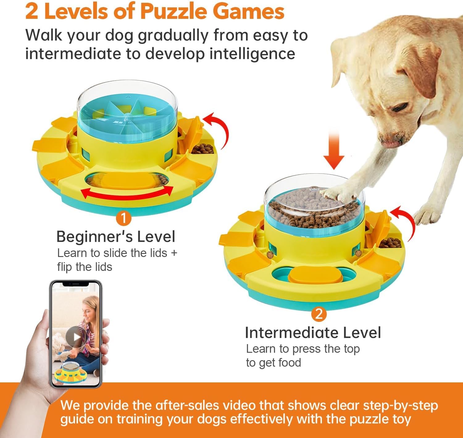 Thumbnail 3 de Potaroma Dog Puzzle Toy with 2 Levels slow feeder design (4.2 inch height)