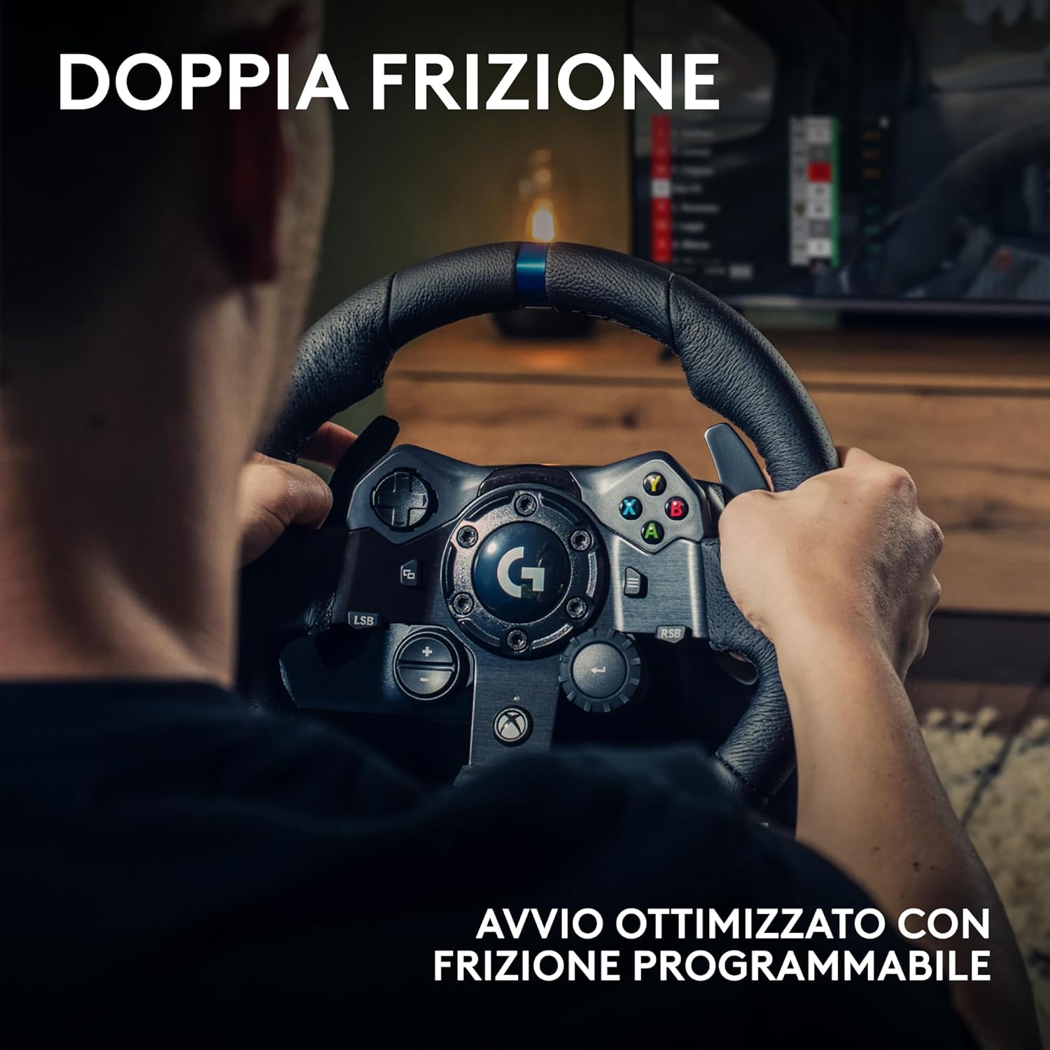 Detalle de Logitech G G923 volante da corsa e pedali per Xbox Series X|S, Xbox One e PC