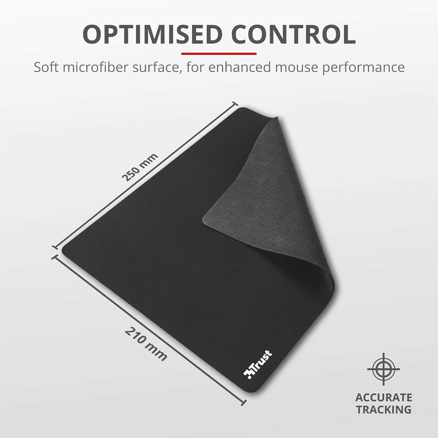 Thumbnail 2 de Trust Mauspad M (25 × 21 cm) mit rutschfester Gummiunterseite – für präzise Mausführung