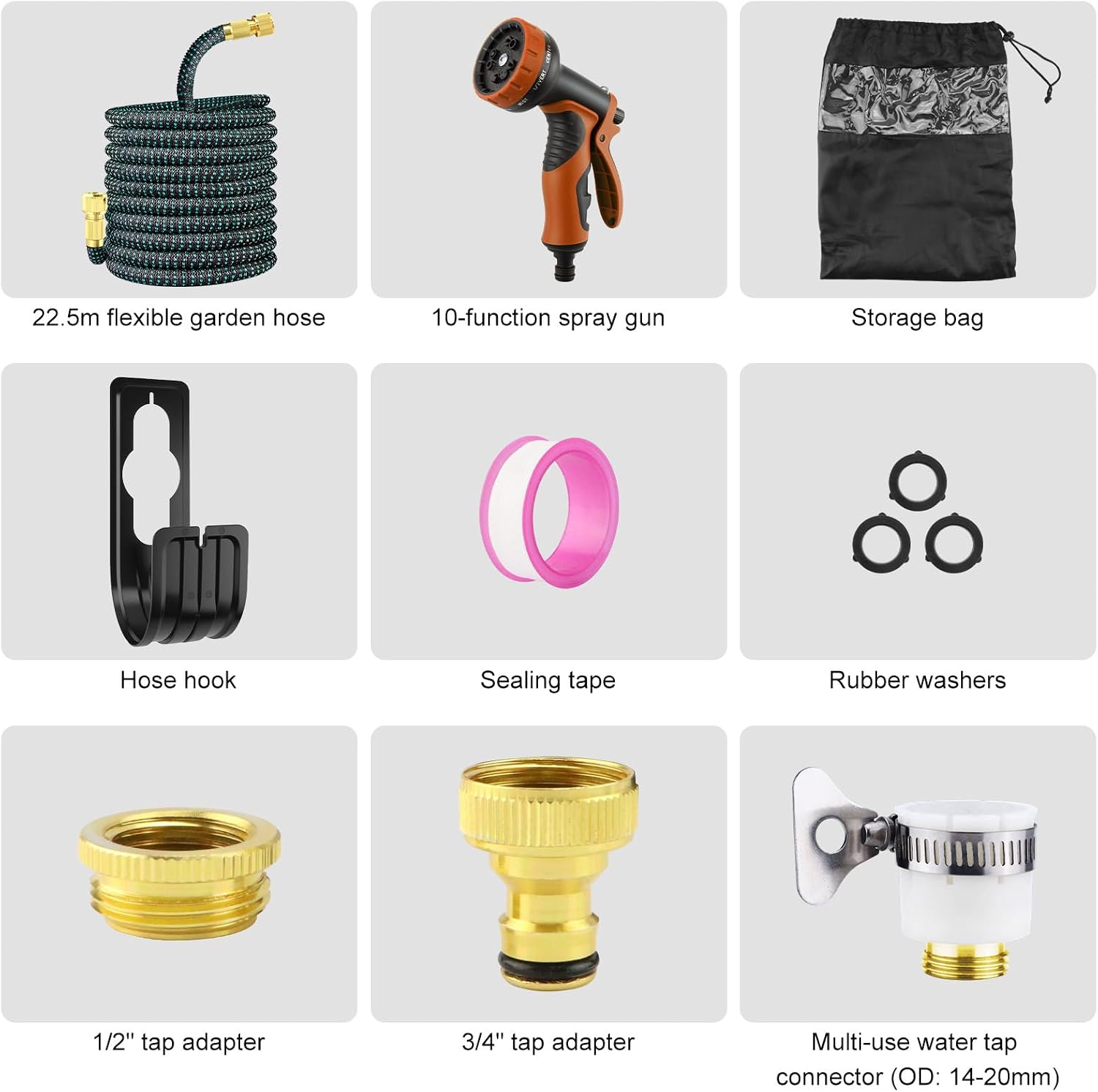 Detalle de Homvvi expandable garden hose 74FT