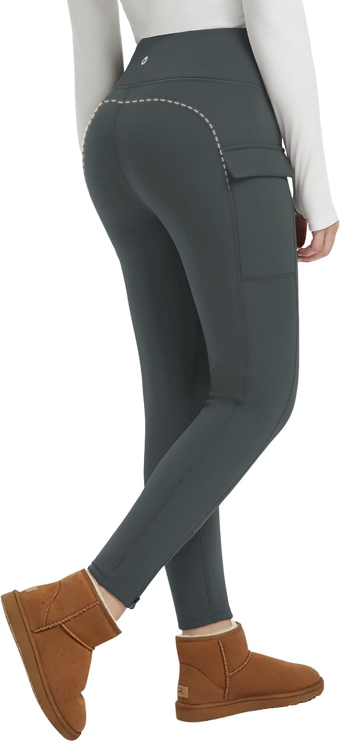 Detalle 2 de baleaf Women's Fleece Lined High-Waisted Ski Leggings