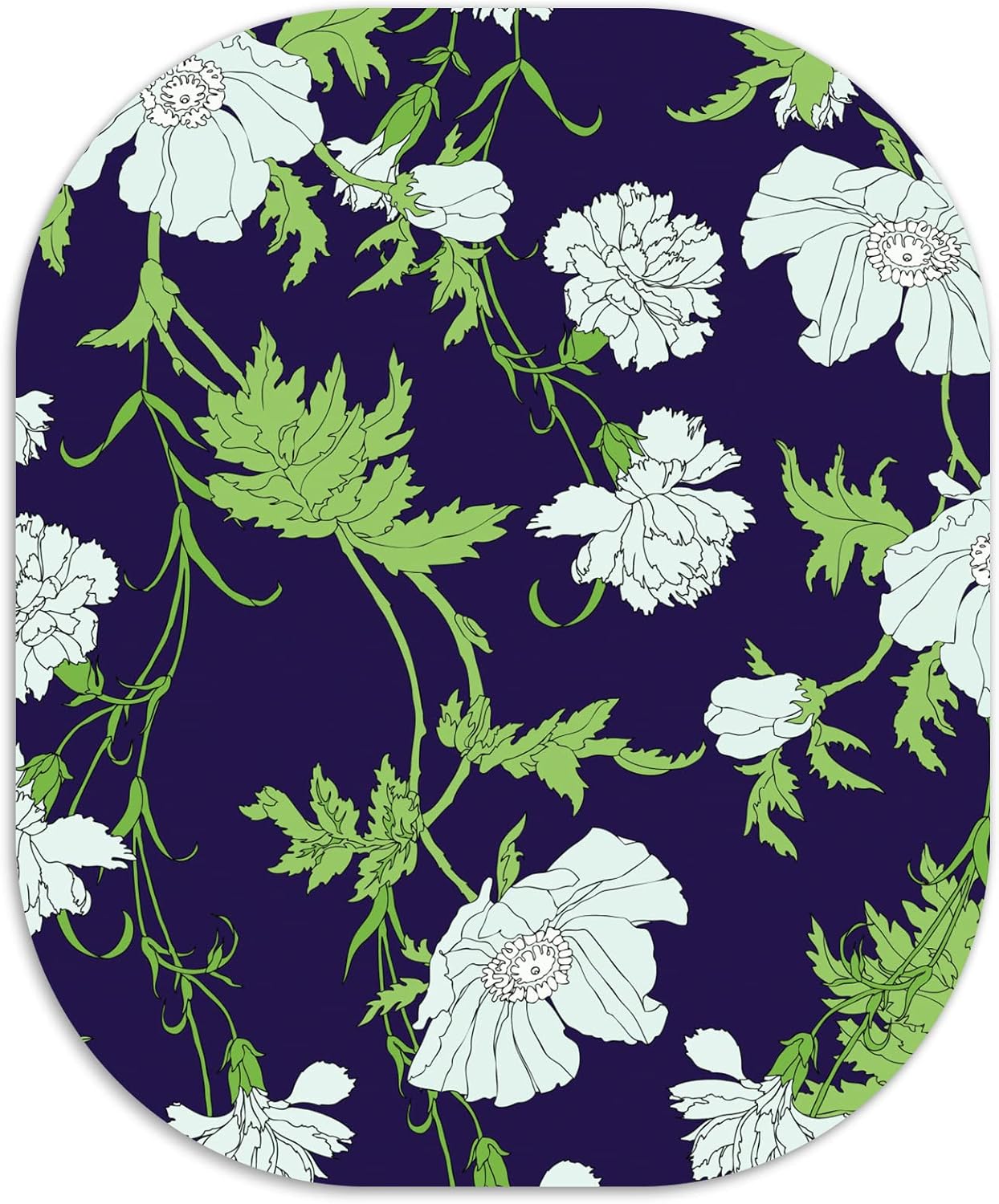 Detalle de Mouse Mat, Non-Slip Small Mouse Pad – Flowers Design (6x7x0.12 Inch), Mini Desk Pad for Travel and Home