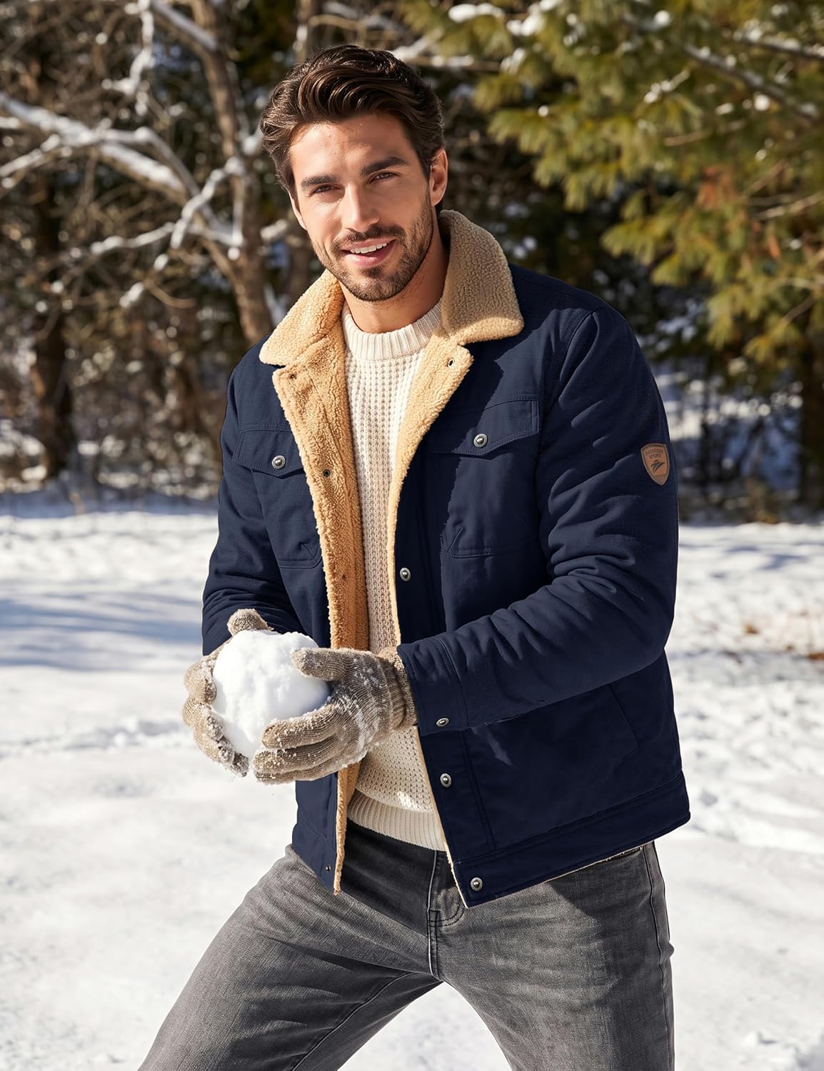 Thumbnail 1 de MAGNIVIT MT-378 Men’s Sherpa-Lined Cotton Winter Jacket