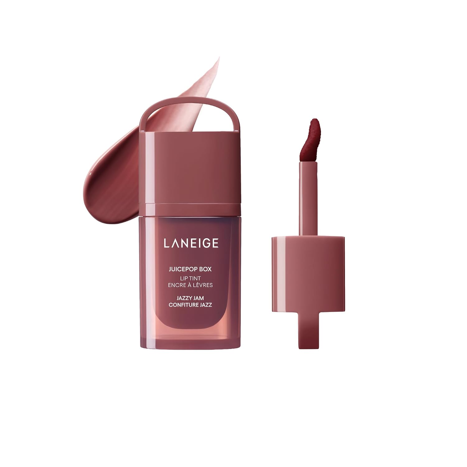Detalle de LANEIGE JuicePop Box 002 Lip Tint, Jazzy Jam Rosy Brown Glossy Color