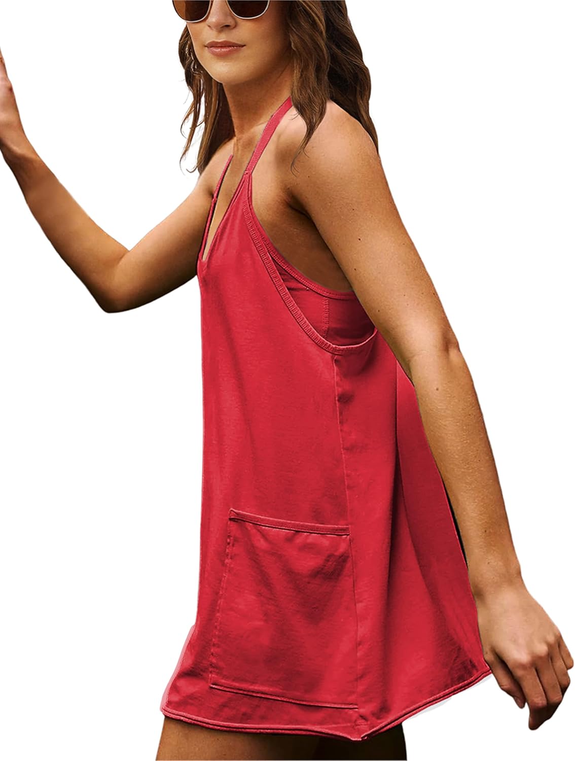 Detalle de GTLIAE Summer Dress for Women 2026 Hot Shot Mini Romper with Built-In Shorts