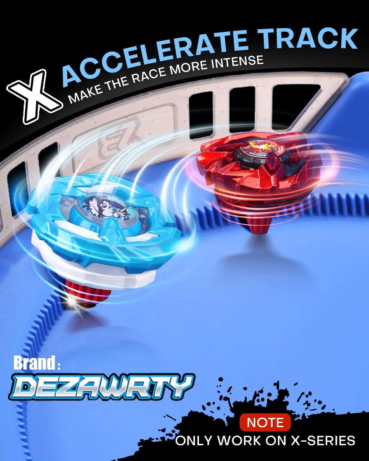 Detalle de DEZAWRTY X Battle Set with Stadium – 6 Spinning Tops, 2 Launchers & Arena