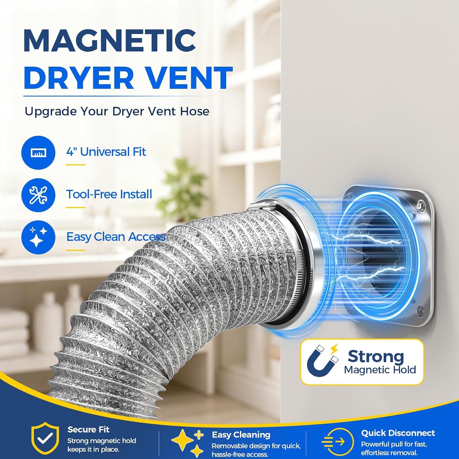 Thumbnail 1 de ALORAIR Magnetic Dryer Vent Connector Kit 4-Inch