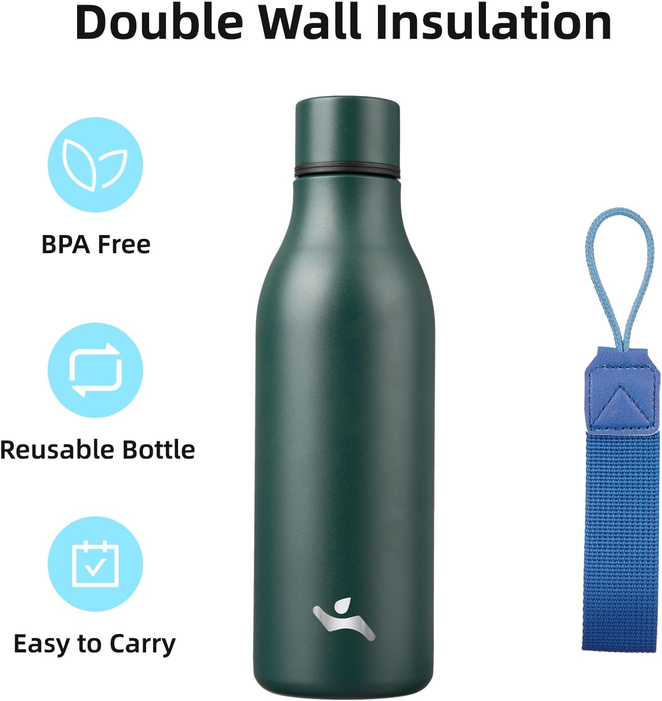 Detalle de Konokyo Insulated Water Bottle 18 oz