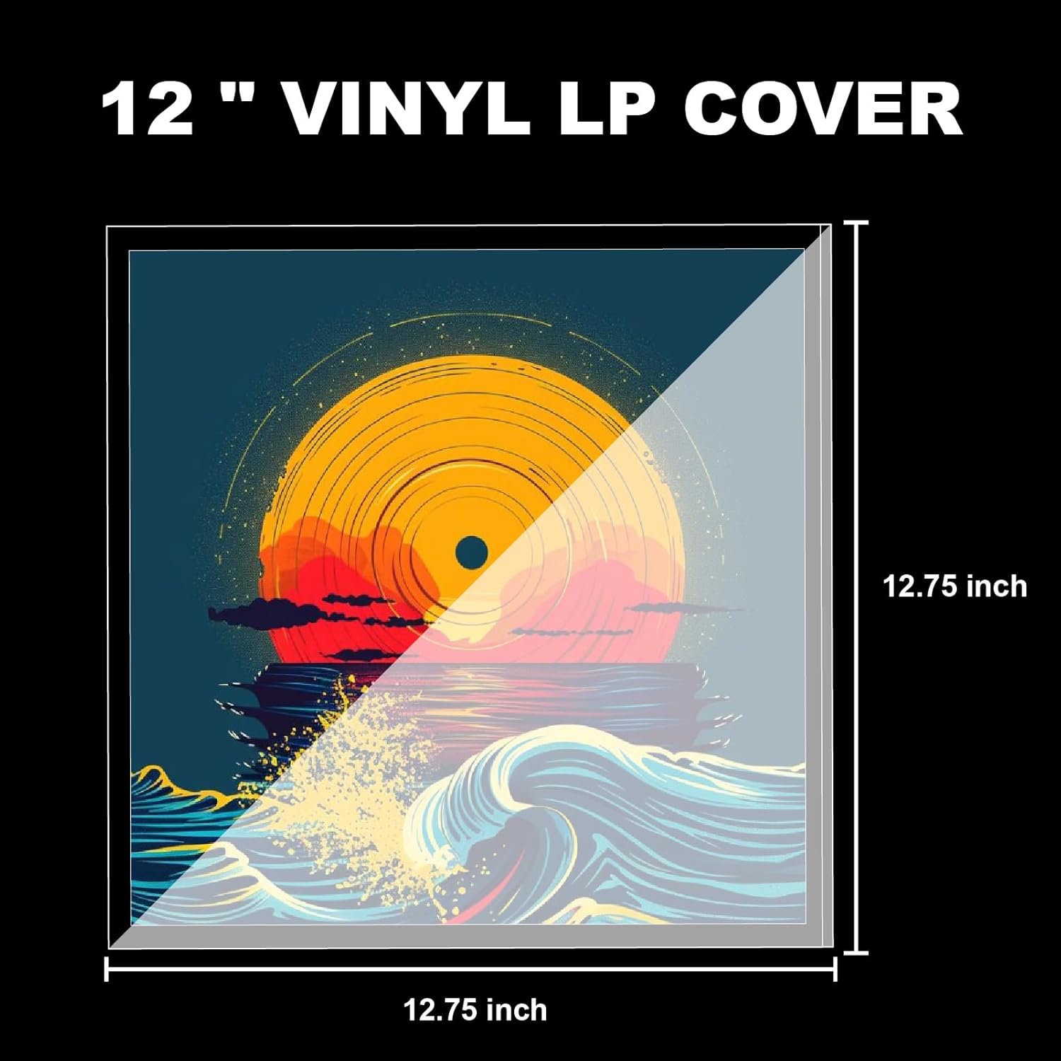 Thumbnail 1 de CARDARCHIVER 120 Pack Vinyl Record Sleeves Outer (12.75" x 12.75", 3 Mil) for 12" LPs