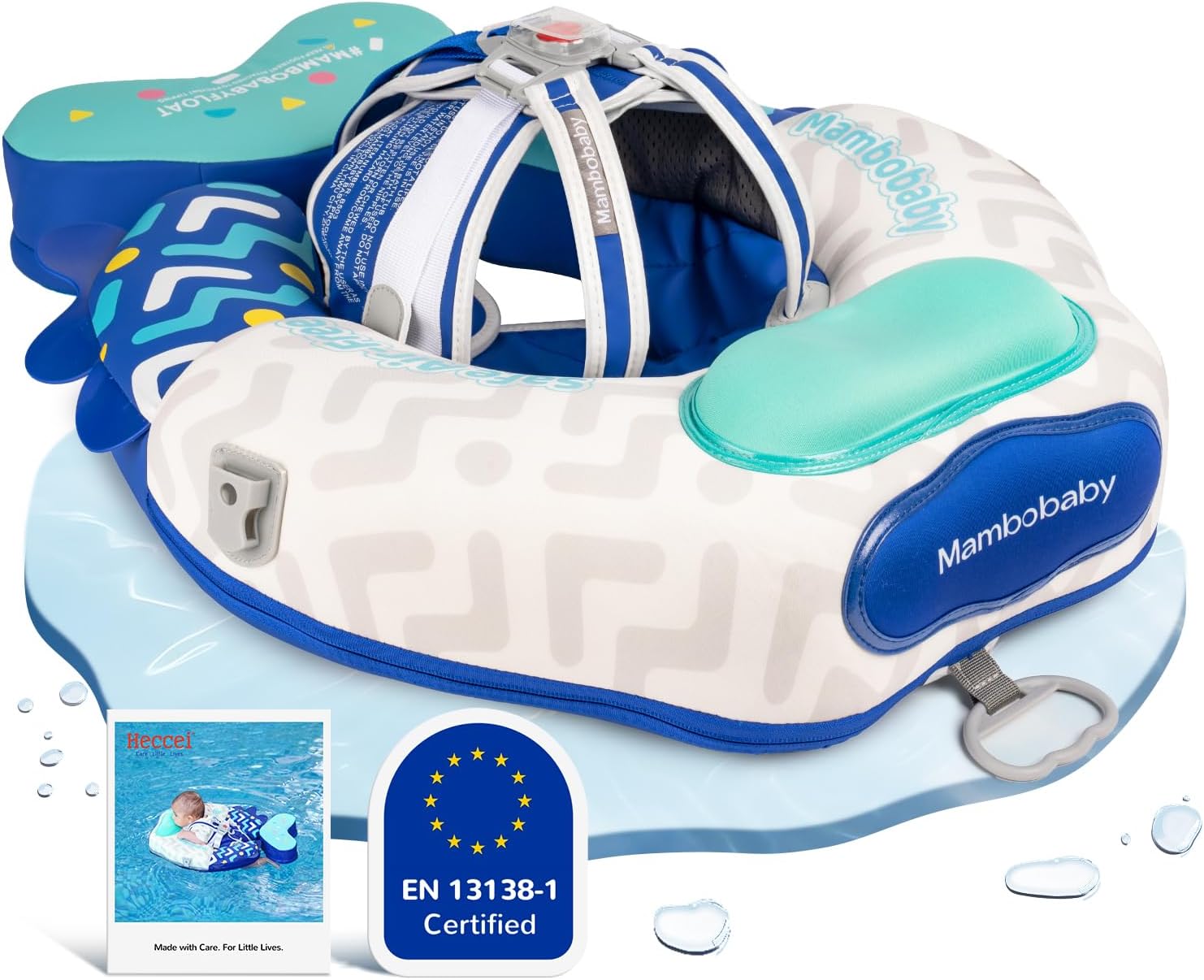Thumbnail 6 de HECCEI Bouée bébé non gonflable Premium pour l’apprentissage de la natation (3 à 24 mois)