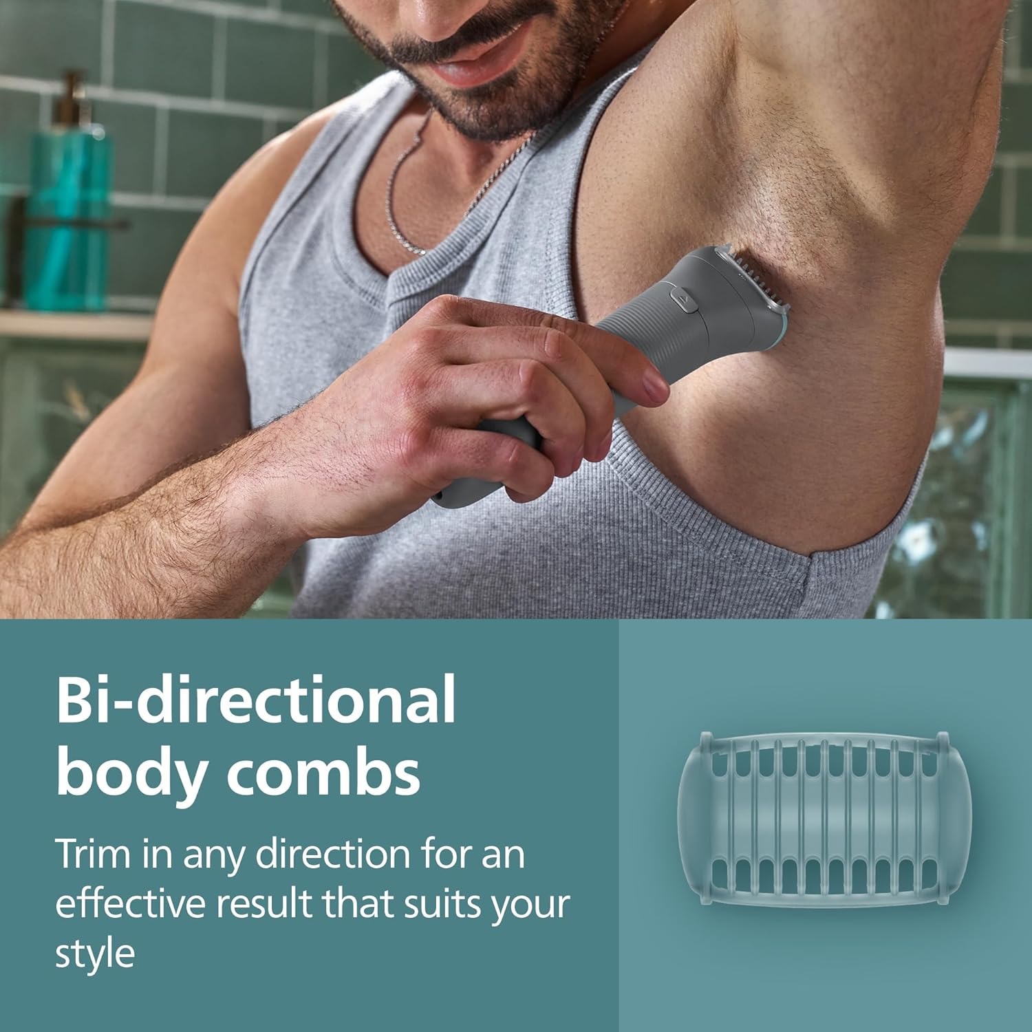 Thumbnail 5 de Philips BodyGroomer 3000 Series BG3480/15 men’s trimmer with Triple Protect shave system