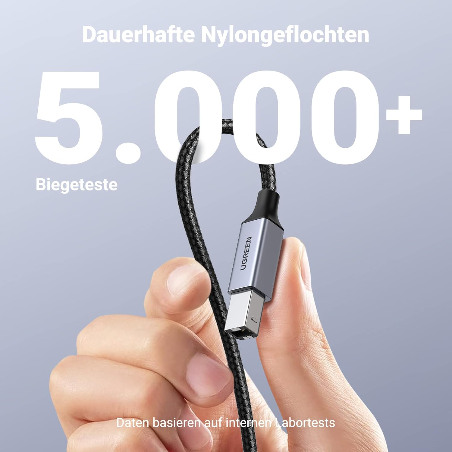 Thumbnail 6 de UGREEN USB-C Druckerkabel (USB-B auf USB-C) für Drucker, Scanner & MIDI-Tastatur – 2 m, silber