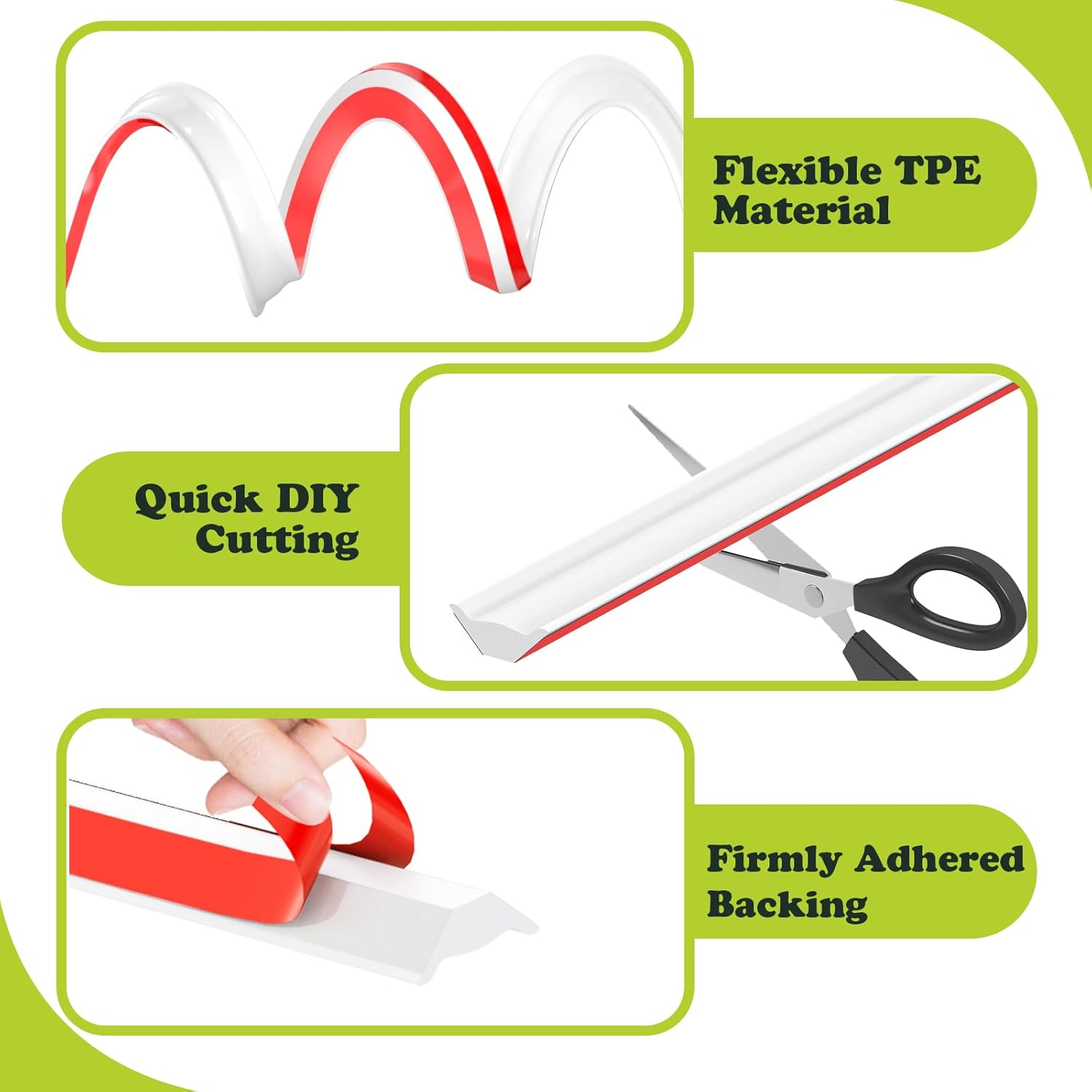 Detalle de TPE Quadrant Trim 6M flexible moulding