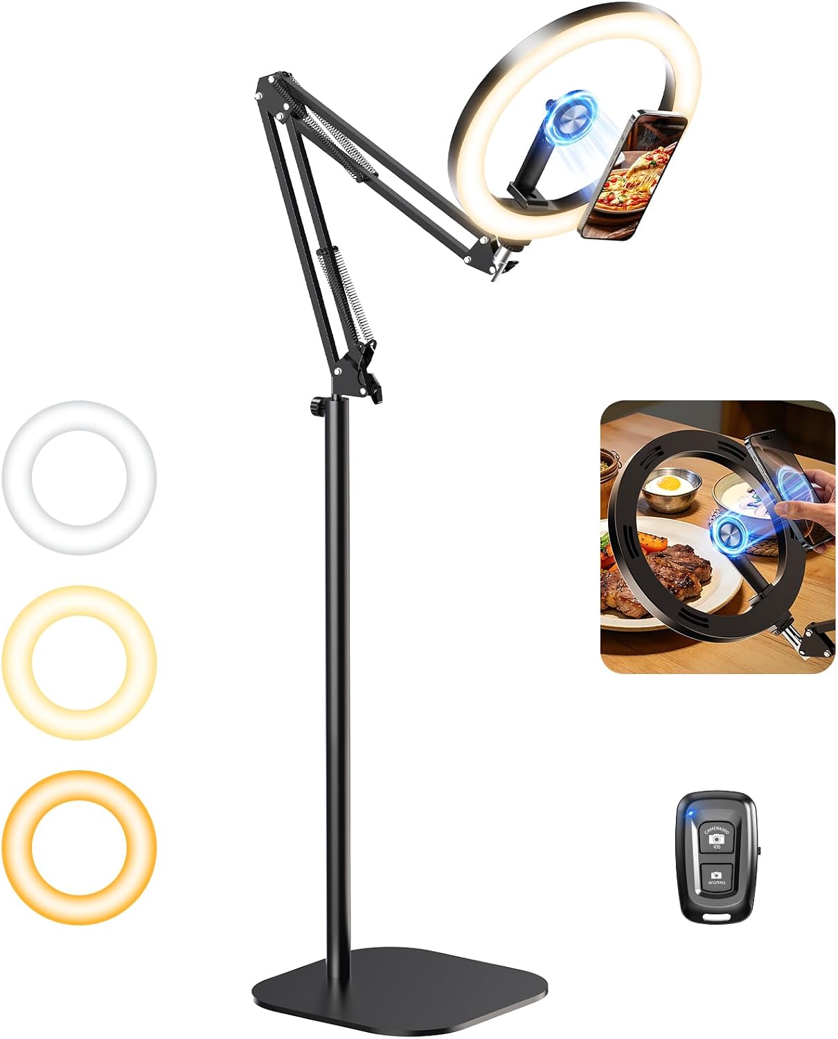 Detalle de Evershop 10-Inch Magnetic Ring Light with 70.8-Inch Adjustable Stand