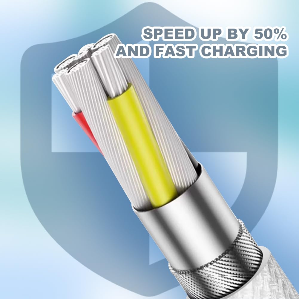 Thumbnail 6 de Honoflux USB C to USB C Cable for iPhone 16/15 — 2 Pack, 60W, 2m Nylon Type-C to Type-C Cables