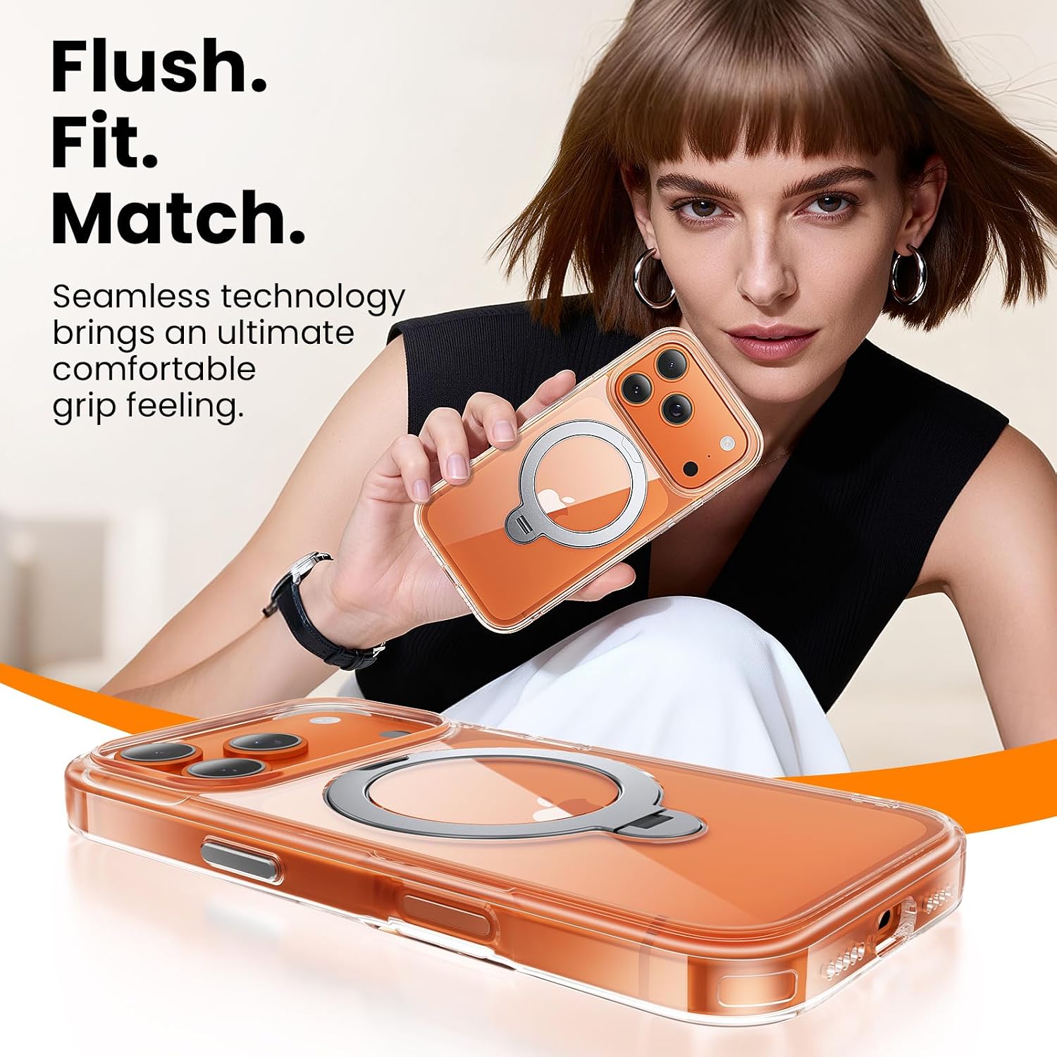 Thumbnail 6 de Gyizho for iPhone 17 Pro Max Case with 360° Stand, MagSafe, and Protectors