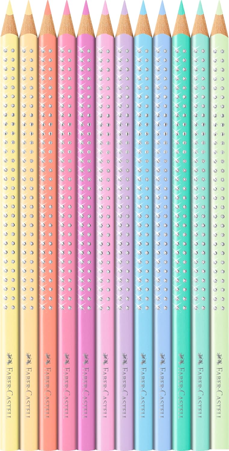 Detalle de FABER-CASTELL Sparkle Matite pastello 12 colori in astuccio metallico