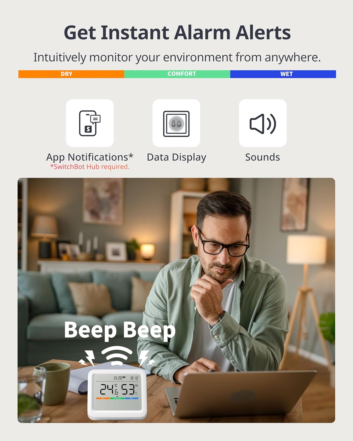 Detalle de SwitchBot Thermometer humidity sensor