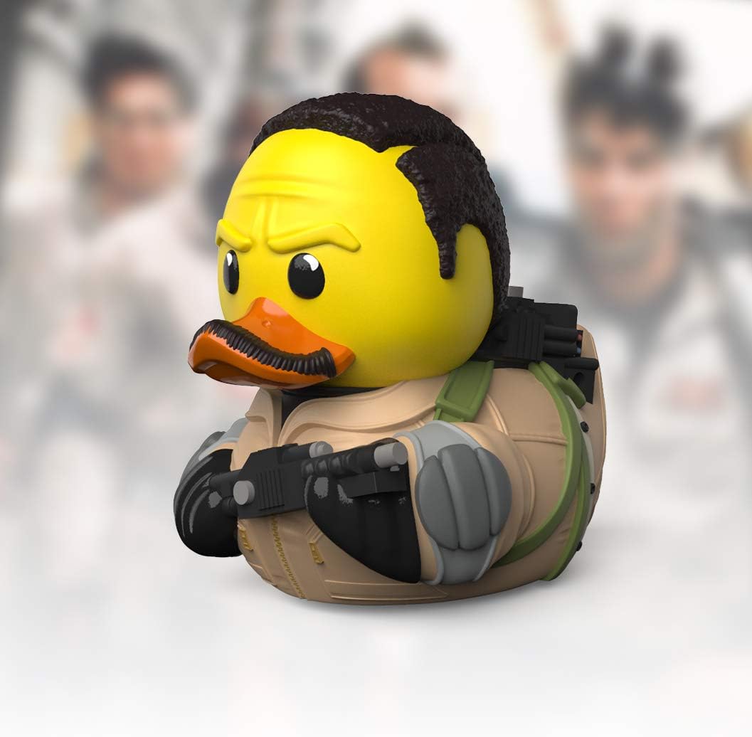 Detalle de TUBBZ Eco Ghostbusters Winston Zeddemore – Cosplaying Rubber Duck Vinyl Figure (Boxed Edition)