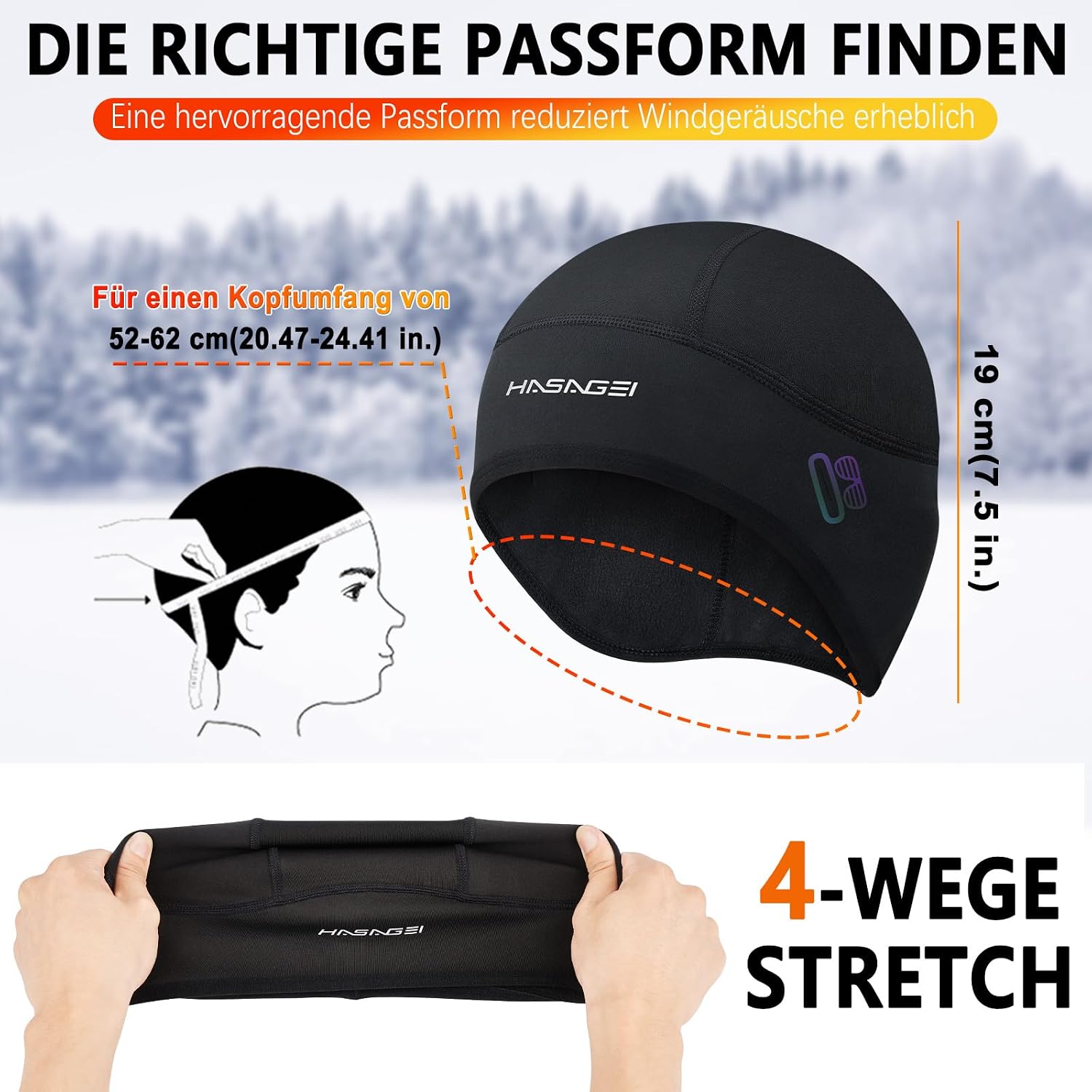Thumbnail 5 de HASAGEI Fahrrad Mütze Winddicht