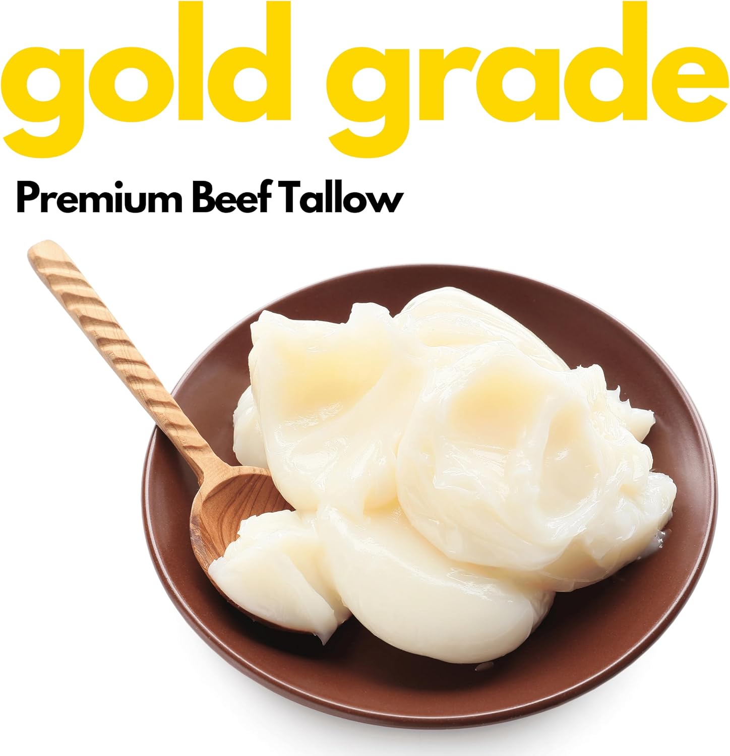 Detalle 2 de Elo's Premium Beef Tallow, 4 lb Grass-Fed Rendered Fat for Cooking