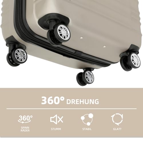 Thumbnail 6 de BEIBYE Reisekoffer 2088 Hartschalekoffer Größe L – Champagner, ABS-Kunststoff, 75 L