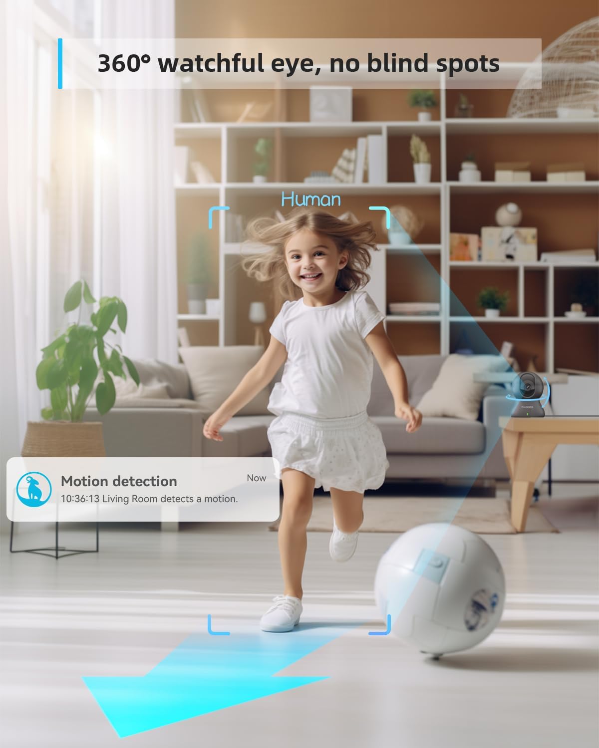 Detalle de blurams 2K 360° Indoor Camera for Home Security