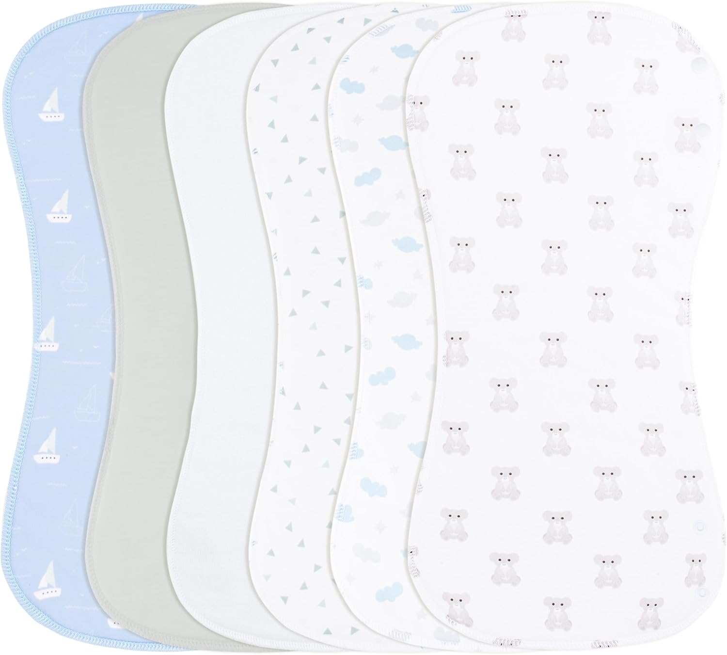 Benoxine 2-in-1 Burp Cloths & Bibs, 6-Pack ⚡