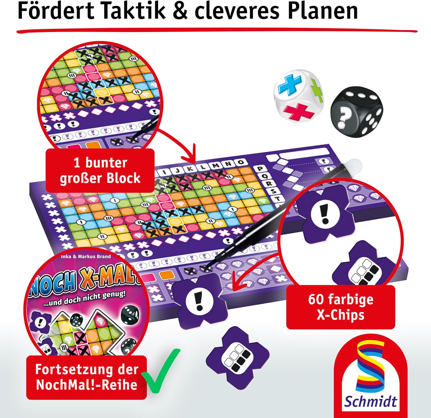 Thumbnail 2 de NOCH X-Mal!: Klein & Fein – Familienspiel (10 Chips, Pass-Leiste) für 1–6 Spieler