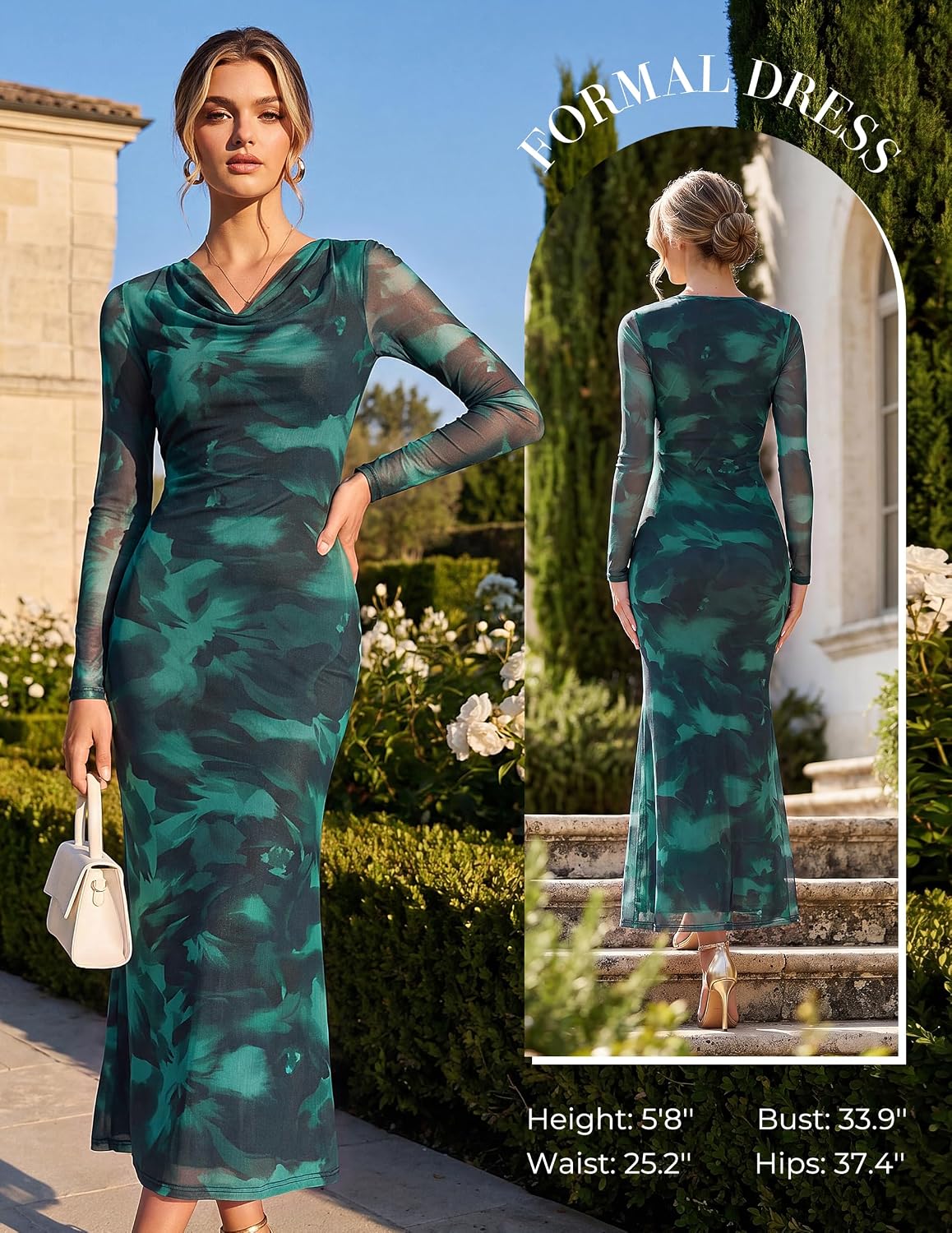 Detalle 2 de GRACE KARIN Long Sleeve Maxi Dress