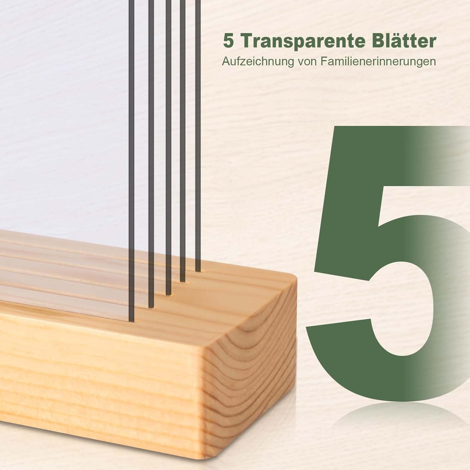 Thumbnail 5 de TOGOU2S Handabdruck Set Familie (Platz für 5), Fingerfarben ungiftig – Baby- und Fußabdrücke im Bilderrahmen