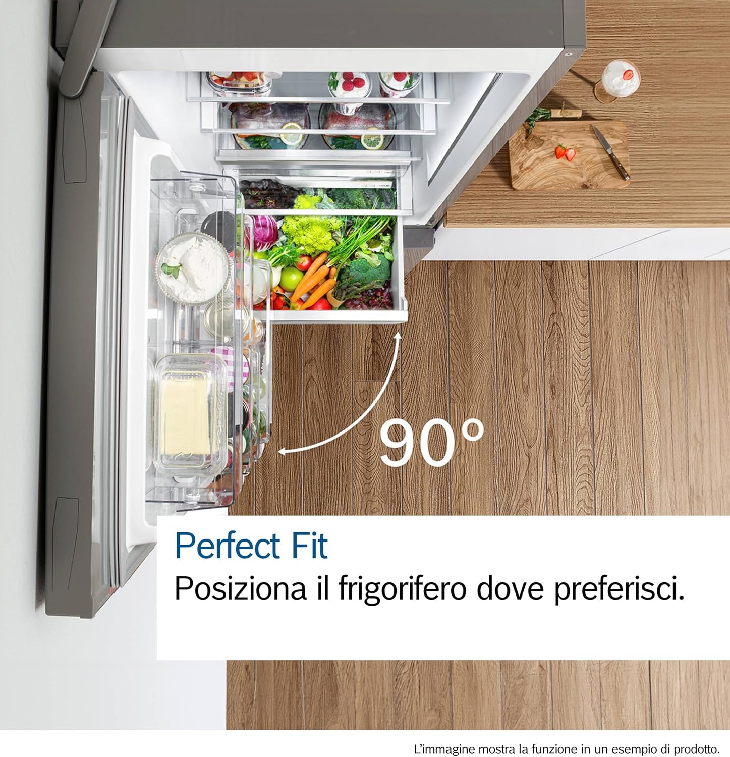Detalle 2 de Bosch KGN394ICF Serie 6 Frigo Total No Frost 203x60 cm Acciaio