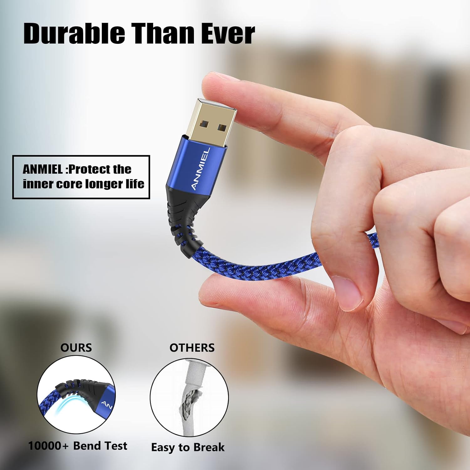 Thumbnail 2 de USB-C Charger (2Pack 3M) – Fast Charging Nylon Braided USB-C Cables