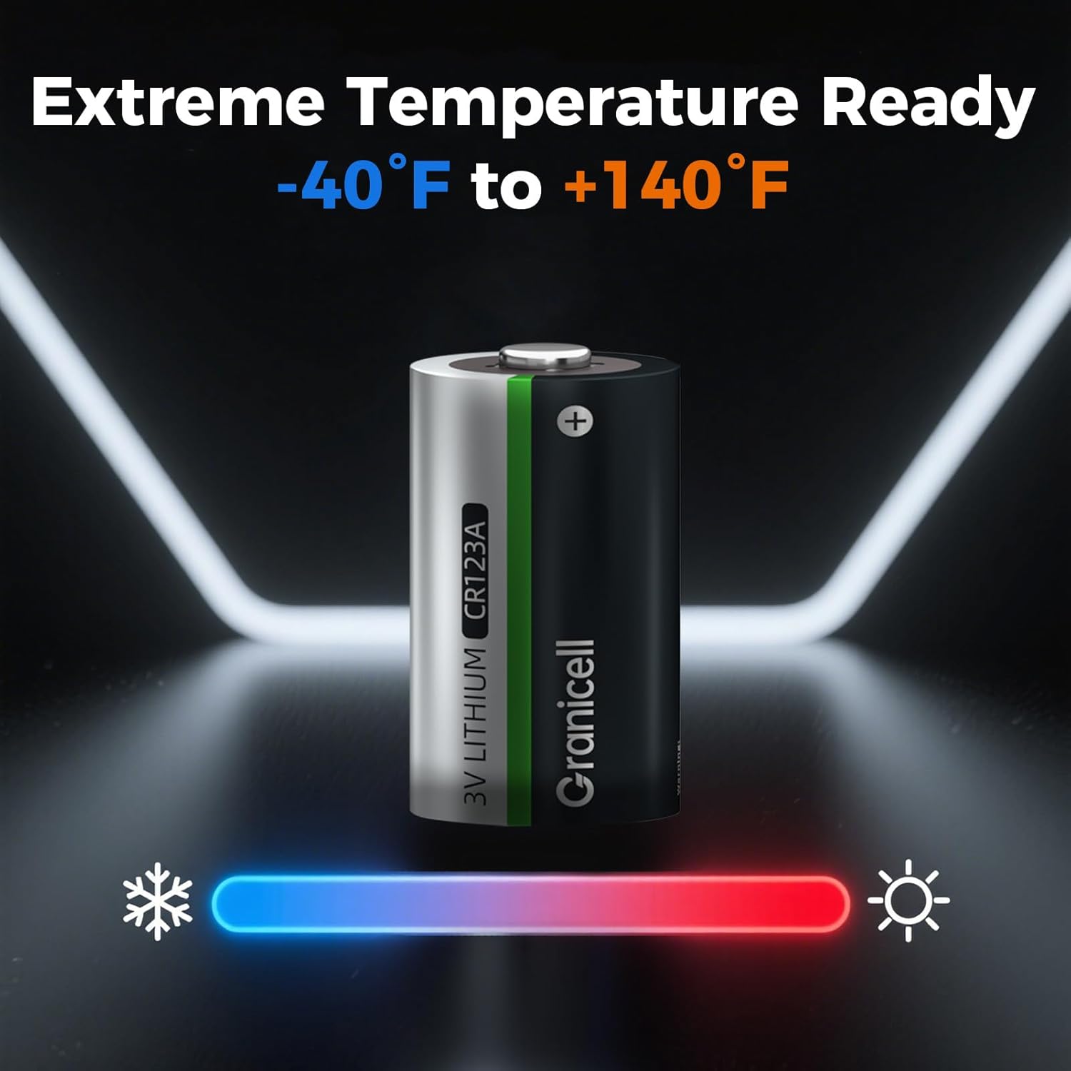 Detalle 2 de Granicell CR123A 1500mAh lithium 12-pack